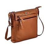 Cochoa Small Soft Pebbled Real Leather Women Crossbody Handbags & Purses - Triple Zip Premium Sling