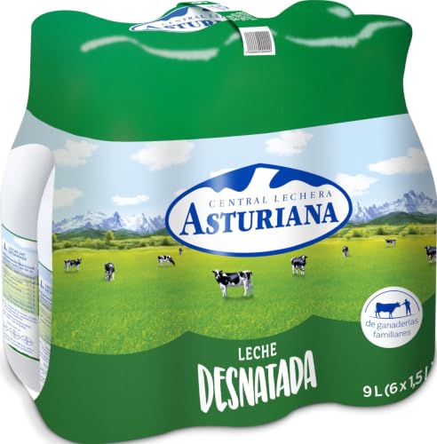 Central Lechera Asturiana Leche Desnatada UHT Botella Pack 6x1.5L