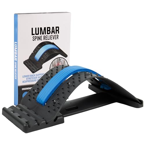 Albert Austin Lumber Support Back Cracker Comfortable Back Stretcher for Sciatica Pain Relief with 3 Adjustable Levels Sturdy Plastic Base Spine Posture Corrector with 88 Acupressure Massage Points