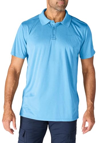 Carhartt Men's Force Sun Defender Relaxed Fit Lightweight Short-Sleeve Polo, Tranquil Blue Heather, Large - image 3