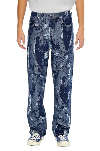 Forever 21 Men's Jacquard Abstract Mid-Rise Jeans2
