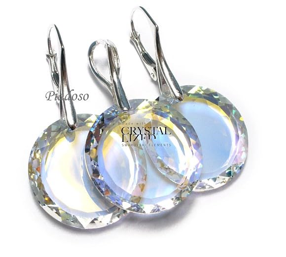 Conjunto Aurora Borealis plata 925 pendientes colgantes y collar 3