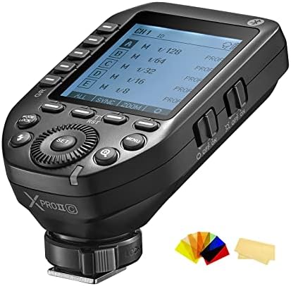 Godox XProII-C TTL Wireless Flash Trigger Transmitter Compatible for Canon Cameras,2.4G 1/8000s HSS,Bluetooth Connection,New Hotshoe Locking,16 Groups and 32 Channels