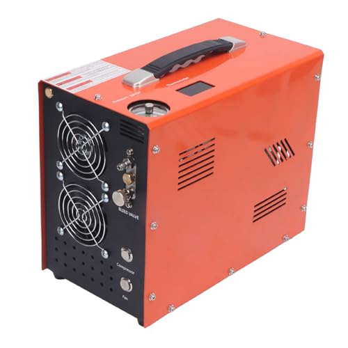 Plyisty Compresor de Aire de Doble Cilindro, PCP Compresor de Aire Eléctrico de Doble Cilindro Parada Automática para la Granja (EU Enchufe 220V)