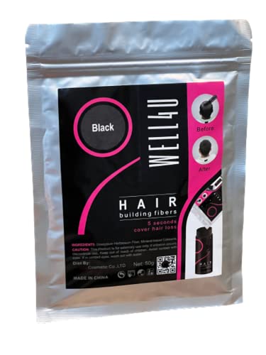 WELL4U Micro hair fibres, hair filler, hair filler, hair scattered hair, hair powder, hair thickening, hair from the tin