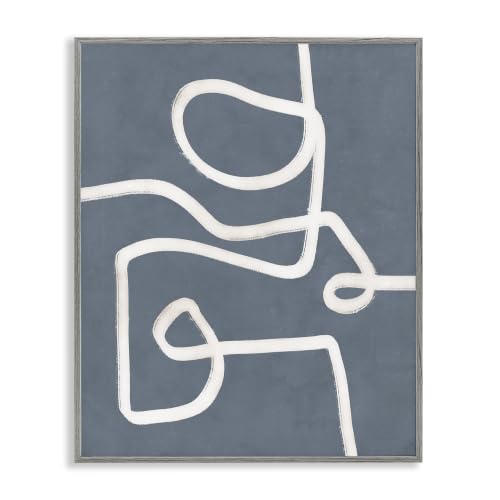 'Abstract Squiggle Shape Contemporary Paint'| Framed Giclee Art