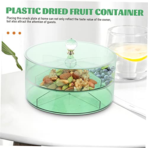 STOBAZA 2 Pçs Organizador De Frutas Biscoitos De Frutas Tampa Dupla Com Bandeja Tigelas Lanches Comp