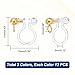 PH PandaHall 24pcs Transparent U Type Earring Findings Alloy Invisible Clip on Earring Converter Non-Pierced Earrings Painless Allergy-free Resin Earring Components for Non Pierced Ears, Gold Platinum