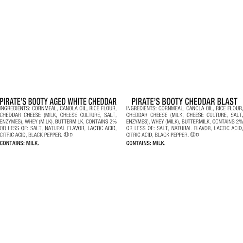Pirate's Booty Aged White Cheddar and Cheddar Blast Cheese Puffs Variety Pack, 18ct - image 2