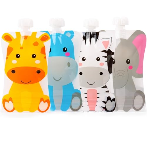 HOMYBABY® Gourdes Compotes Reutilisables Bebe [x4] - Pochette Compote Reutilisable - Sacs...