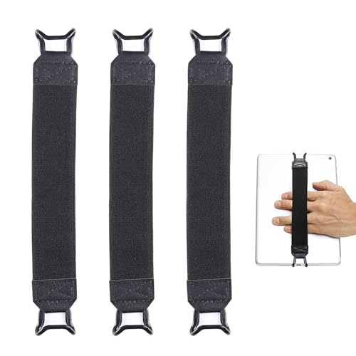 Correa Elástica Tableta, Correa Antideslizante para Tabletas, Correa de Mano de para Tableta, Evita Que la Tableta Se Resbale de Las Manos Mientras Está en Uso, 3 Piezas