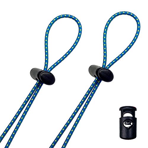 Flow Goggle Strap Kit (2-Pack) - Replacement Bungee Cord Straps for Swim Goggles - Multi Colored (Dark Blue)