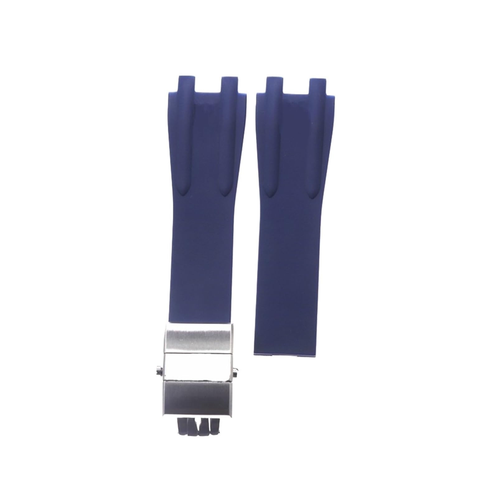 Cong Yi Cinturino da polso in gomma siliconica impermeabile blu marrone nero da 25 mm*12 mm con fibbia pieghevole