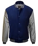 Guytalk Men's Letterman Style Premium Thick Fabric Varsity Baseball Jacket