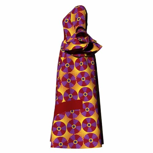 Image of iooiooi Womens African Print Party Maxi Dress Tradition Dashiki Ankara Long Dress & Headwrap