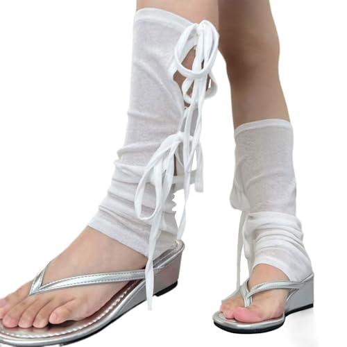 X-Institute Mangas finas y seguras inspiradas en la danza con plan de extracción ventilado para mujer, puños de tobillo delicados unisex, blanco, Talla única