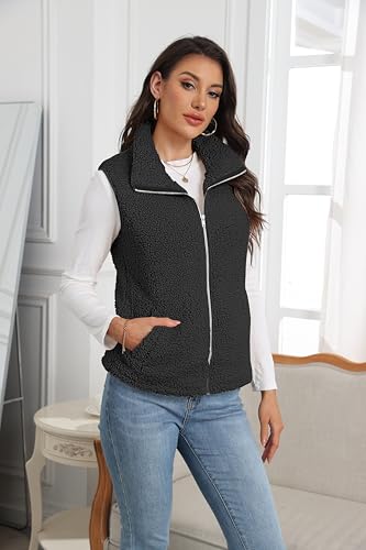Chaleco de forro polar para mujer ideal para paseos de otoño e invierno 2