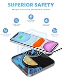 AGPTEK Wireless Charger, Qi-Certified 15W Max Fast Wireless Charging Pad Compatible with iPhone 17/16/15/14/13/12/11/XS/8, for Samsung Galaxy S25/S24/S23/S22/S20, AirPods Pro, Black (No AC Adapter) - Image 6