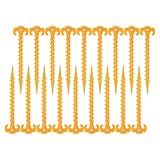 AYAMAYA 8/12/16個 スパイラルテントステーク、8インチネジ式サンドステーク、簡単取り付けキャンプ地ステーク、テントスパイク 収納バッグ付き ビーチガーデンヤードキャノピータープ レインフライテントアクセサリー