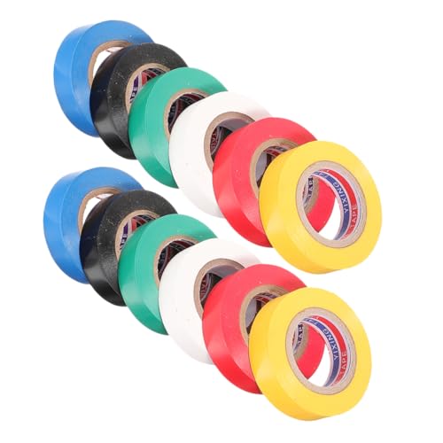Ruban isolant électrique VALICLUD pour câbles et isolation de fils en lot de 12 rouleaux