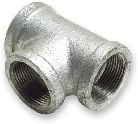 2-1/2 GALVANIZED TEE, Galvanzied Steel Malleable Pipe Fittings, Steel For Heating Industrial Residential Commerical Plumbing