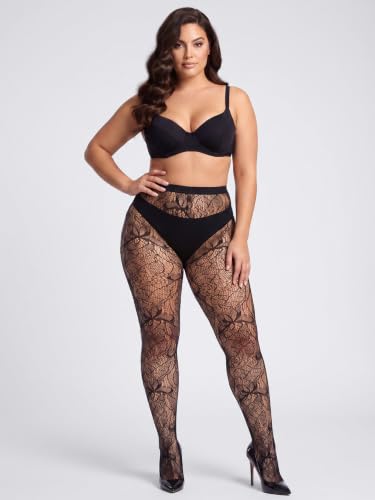 Image of URATOT 4 Pairs Plus Size Fishnet Cross Mesh Tights Sexy Fishnets Pantyhose Stockings Thigh High Stockings
