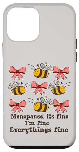���f�B�[�X Midlife Cute Bees its Fine Everythings Fine Menopause �X�}�z�P�[�X iPhone 12 mini �p