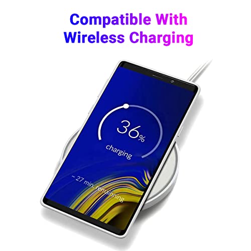 Image of LIRAMARK Liquid Silicone Soft Back Cover Case for Samsung Galaxy Note 9 (White)