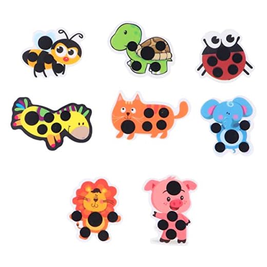 Milisten Tiras de Termómetro de Frente Prueba de Fiebre Corporal Forma de Animal de Dibujos Animados para Verificar La Temperatura del Bebé Niño Adulto 8 Piezas Color Mezclado