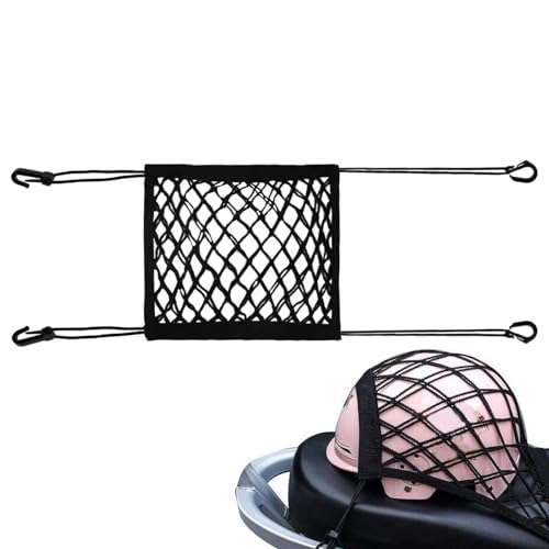 Rete bagagli per moto, rete per bagagli, rete cargo a doppio strato, rete di espansione, robusto portapacchi, rete elastica multifunzionale per motociclette