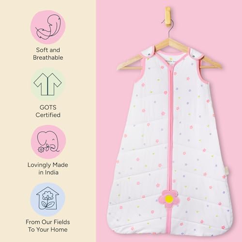 Image of NINTARABABY 1.5 TOG Sleep Sack - Organic Cotton | Soft, Breathable, Winter Swaddle, Wearable Blanket for Newborns (3-9 Months), Unisex Sleeping Bag, Gifts for Babies