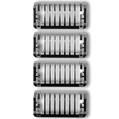 Peines-Guía para OneBlade&OneBlade Pro, QP2530, QP2630, QP6620, QP6520, Cojillas de la Cara Sà Barba 4 piezas/Kit de recambio Mixto recambios Comb Cover