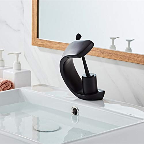 Robinet de salle de bains cascade blanc mitigeur eau chaude froide