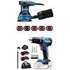 DongCheng 5 Random Orbital Sander, 20V MAX Brushless Cordless 1/2 Hammer Drill Kit