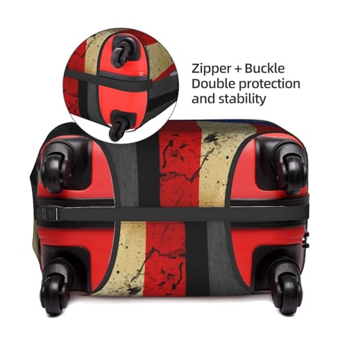 Travel Luggage Cover Vintage Puerto Rico And America Flag Fashion Washable Baggage Suitcase Protector Fit For Luggage Small3