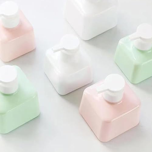 Miniatura 7 de Botellas de bomba de plástico de 10.1 fl oz10.15 onzas, dispensador de botellas de bomba cuadradaredonda, botella vacía de loción, contenedor de