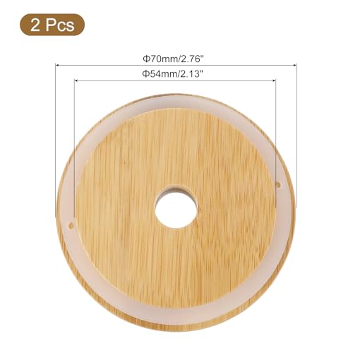 Tapas de bambú para tazas adiós al café frío con estas cubiertas uxcell de 2.76" 3