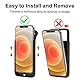 MIGAFEI Battery Case for iPhone 12/12 Pro, 7000 mAh Rechargeable Battery Charging Case Battery with Protective Film, Portable Battery Charger Case, Powerful Power Bank(Black)