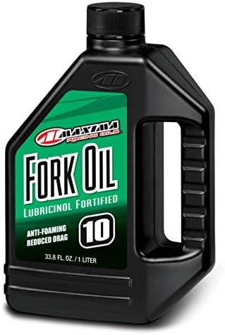 Maxima 55901 10WT Standard Hydraulic Fork Oil - 1 Liter Bottle , BLACK