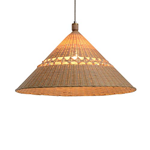 Lampe suspendue E27 en bambou et luminaire de décoration intérieure
