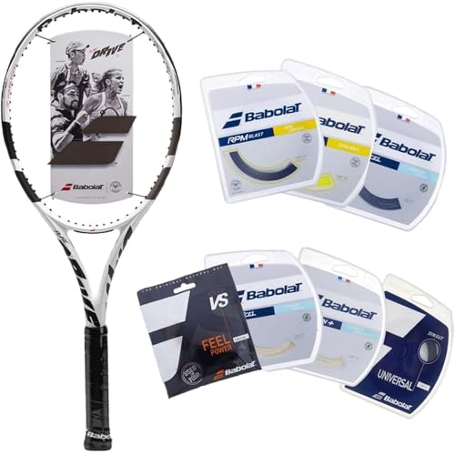 Babolat Pure Drive Wimbledon 11th Gen Limited Edition Tennis Racquet, Cream/Black/Dark Beige - Strung with Your Choice of String and Tension (4 1/4)