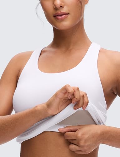 Image of CRZ YOGA Butterluxe Racerback Tank Tops | Light Support, Built in Bra, Removable Pads, Yoga, Extremely Soft, Scoop Neck, for Women