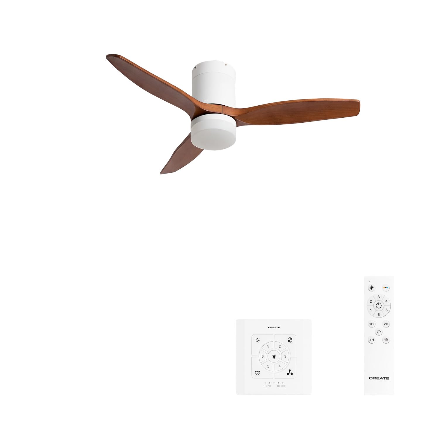 CREATE / WINDCALM S/Ventilador de techo ABS con luz blanco aspas efecto madera clara con mando / 40W, Silencioso, Ø112 cm, 6 velocidades, 3 temperaturas de luz, temporizador, función verano-invierno — view 22