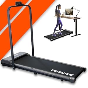 Bonplus BP | Ultraslanke Opvouwbare Loopband | tot 10 km/u | 12 Centimeter in Hoogte | Opvouwbaar en Gemakkelijk op Te Bergen | Maximaal Gewicht 100kg | Loopband Slim