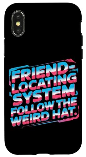 FRIEND LOCATING SYSTEM FOLLOW THE WEIRD HAT �X�}�z�P�[�X iPhone X/XS �p
