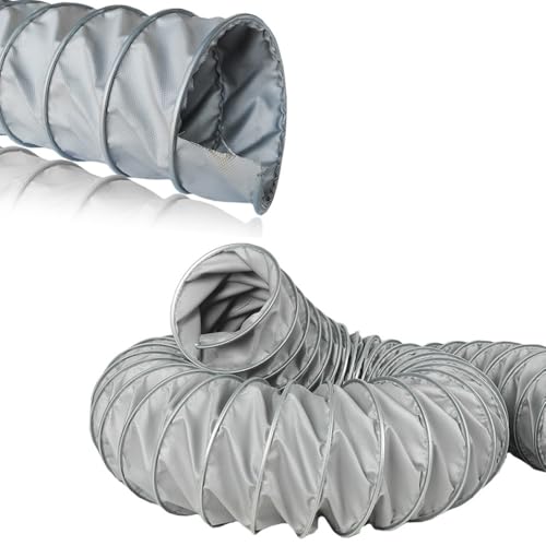 IMUNKT Tubo Flexible De Salida De Aire 100mm, Resistente A Altas Temperaturas, Manguera De Ventilación Para Extractor De Aire, Evacuación De Humos, Chimenea(L-2m/6.56ft,250mm(9 4/5'))