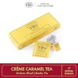 TWG Tea | Crème Caramel Tea | Rooibos Tea | Caramel & Theine-Free | 15 Hand Sewn Cotton Teabags | Gift Set