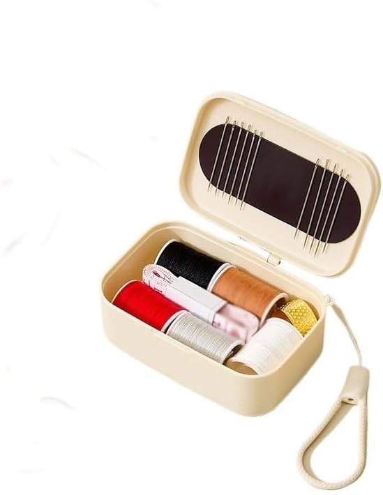 MVNOIRE ABS Household Magnetic Suction Needle Thread Box Hand Sewing Set Portable Multi-Functional Bag Tool Storage