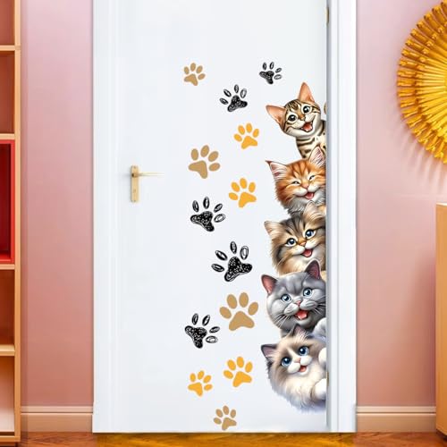 Vinilo Decorativo de Huellas de Gato para Pared miniatura 3