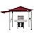 FAB BASED 5x8 Grill Gazebo, Outdoor BBQ Grill Patio Canopy with Extra Shadow & LED Lights, Barbeque Gazebo Canopy (Red)